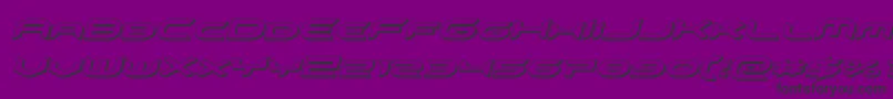 omnigirl3dital-Schriftart – Schwarze Schriften auf violettem Hintergrund