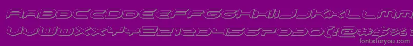 Czcionka omnigirl3dital – szare czcionki na fioletowym tle
