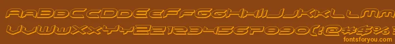 Police omnigirl3dital – polices orange sur fond brun