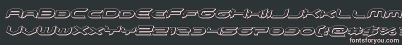 Fonte omnigirl3dital – fontes rosa em um fundo preto