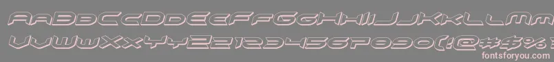 Police omnigirl3dital – polices roses sur fond gris