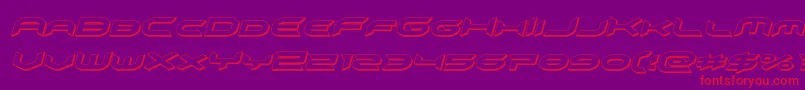 omnigirl3dital Font – Red Fonts on Purple Background