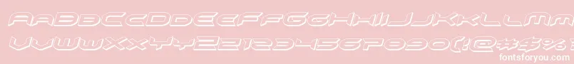 omnigirl3dital-Schriftart – Weiße Schriften auf rosa Hintergrund