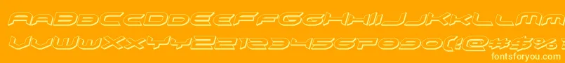 Saiba mais sobre a fonte omnigirl3dital Fonte omnigirl3dital – fontes amarelas em um fundo laranja