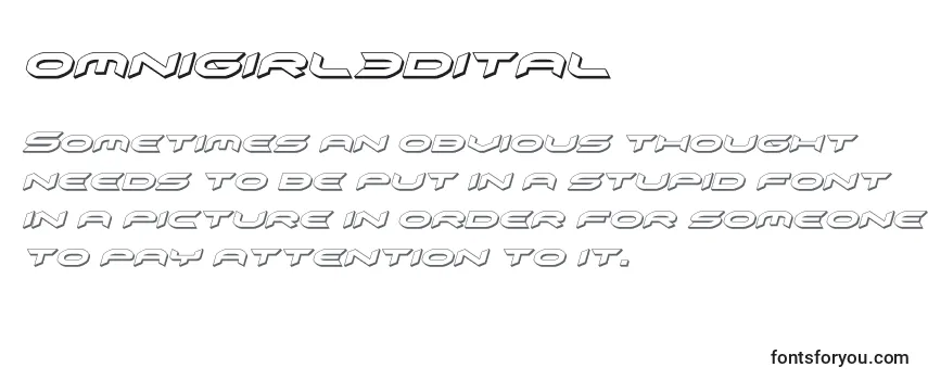 Review of the Omnigirl3dital Font