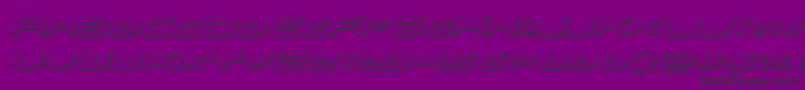 Шрифт omnigirl3dital – чёрные шрифты на фиолетовом фоне