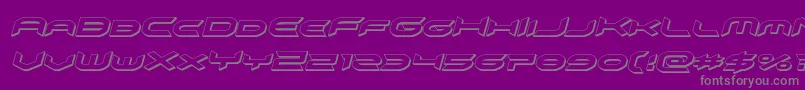 omnigirl3dital-Schriftart – Graue Schriften auf violettem Hintergrund