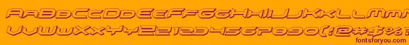 omnigirl3dital Font – Purple Fonts on Orange Background