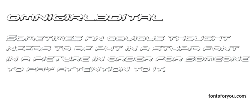 Review of the Omnigirl3dital (136073) Font