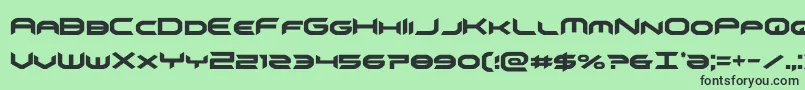 omnigirlcond Font – Black Fonts on Green Background