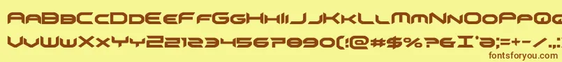 omnigirlcond Font – Brown Fonts on Yellow Background
