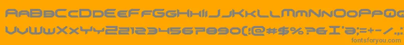 omnigirlcond-Schriftart – Graue Schriften auf orangefarbenem Hintergrund