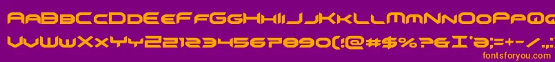 omnigirlcond Font – Orange Fonts on Purple Background
