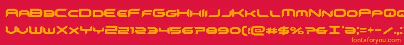 omnigirlcond Font – Orange Fonts on Red Background