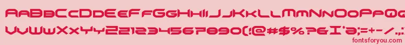 omnigirlcond Font – Red Fonts on Pink Background