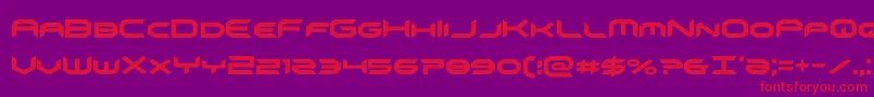 omnigirlcond Font – Red Fonts on Purple Background