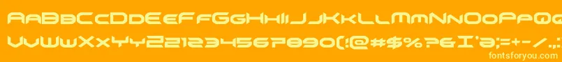 omnigirlcond Font – Yellow Fonts on Orange Background