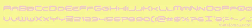 omnigirlcond-fontti – vaaleanpunaiset fontit keltaisella taustalla