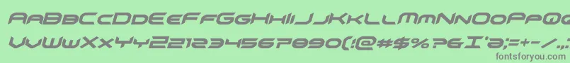 フォントomnigirlcondital – 緑の背景に灰色の文字