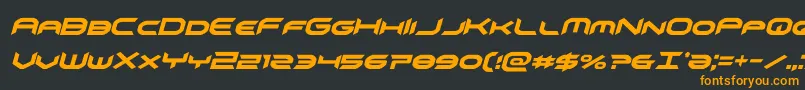 Шрифт omnigirlcondital – оранжевые шрифты на чёрном фоне