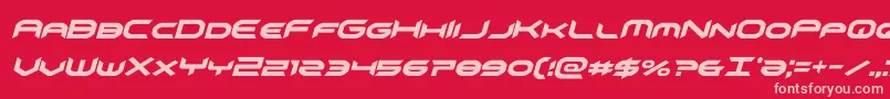 omnigirlcondital Font – Pink Fonts on Red Background