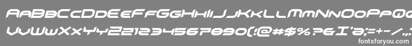 omnigirlcondital Font – White Fonts on Gray Background