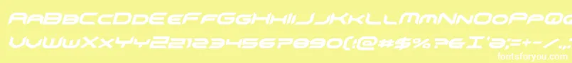 omnigirlcondital Font – White Fonts on Yellow Background