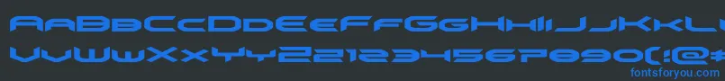 omnigirlexpand Font – Blue Fonts on Black Background