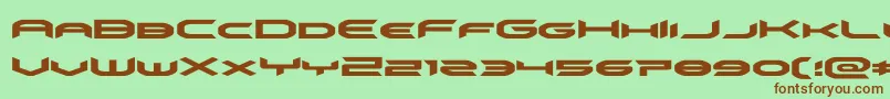 omnigirlexpand Font – Brown Fonts on Green Background