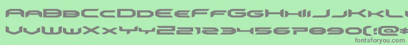 omnigirlexpand Font – Gray Fonts on Green Background