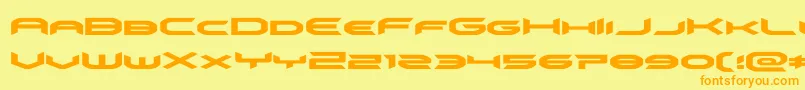 omnigirlexpand Font – Orange Fonts on Yellow Background