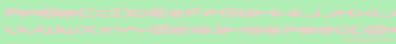 omnigirlexpand Font – Pink Fonts on Green Background