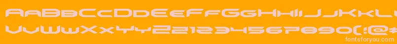 omnigirlexpand-fontti – vaaleanpunaiset fontit oranssilla taustalla