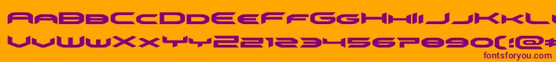 omnigirlexpand Font – Purple Fonts on Orange Background