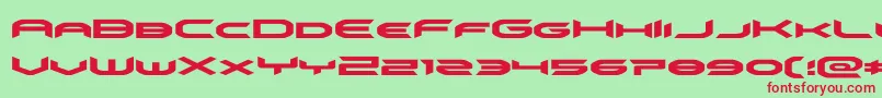 omnigirlexpand Font – Red Fonts on Green Background