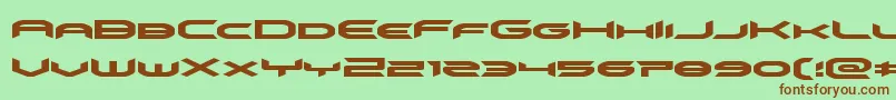 omnigirlexpand Font – Brown Fonts on Green Background