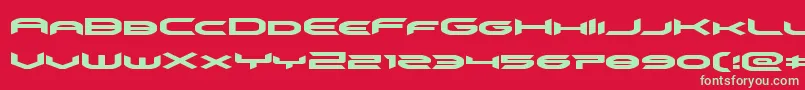 Fonte omnigirlexpand – fontes verdes em um fundo vermelho