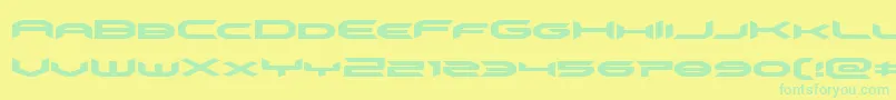 omnigirlexpand Font – Green Fonts on Yellow Background