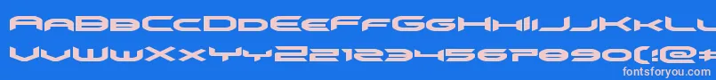 omnigirlexpand Font – Pink Fonts on Blue Background