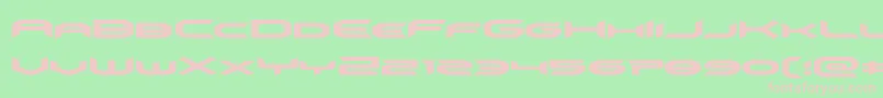 omnigirlexpand Font – Pink Fonts on Green Background
