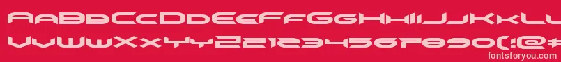 omnigirlexpand Font – Pink Fonts on Red Background