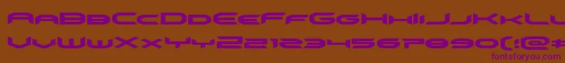 omnigirlexpand Font – Purple Fonts on Brown Background