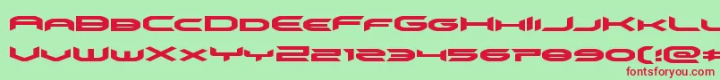 omnigirlexpand Font – Red Fonts on Green Background