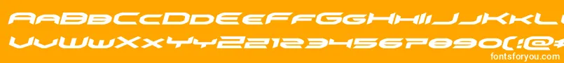 omnigirlexpandital Font – White Fonts on Orange Background