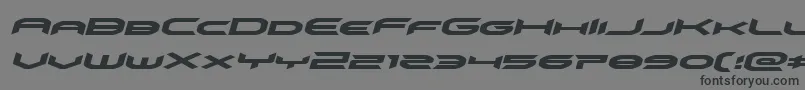 omnigirlexpandital Font – Black Fonts on Gray Background