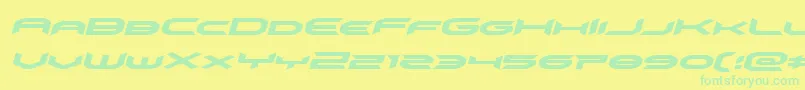 omnigirlexpandital-Schriftart – Grüne Schriften auf gelbem Hintergrund
