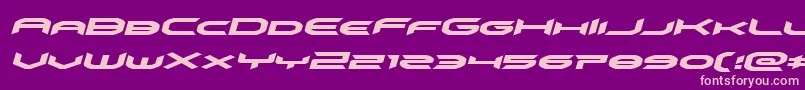 omnigirlexpandital Font – Pink Fonts on Purple Background
