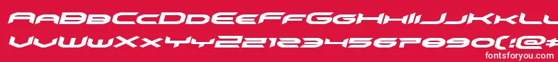 omnigirlexpandital Font – White Fonts on Red Background