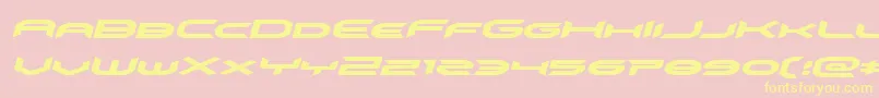 omnigirlexpandital Font – Yellow Fonts on Pink Background