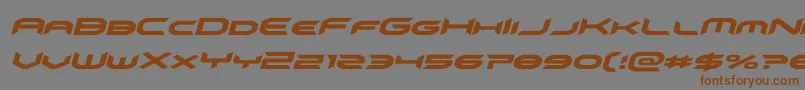 omnigirlital Font – Brown Fonts on Gray Background